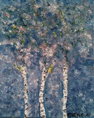 Birch Trees Rock 1